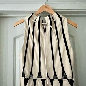 Yasmin Cutout Faux Leather Chiffon halter  Midi by Jonathan Simkhai